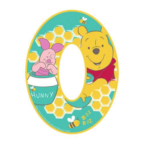 Winnie The Pooh Number 0 Edible Icing Image - Click Image to Close